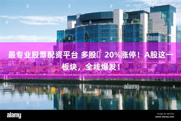 最专业股票配资平台 多股​20%涨停！A股这一板块，全线爆发！