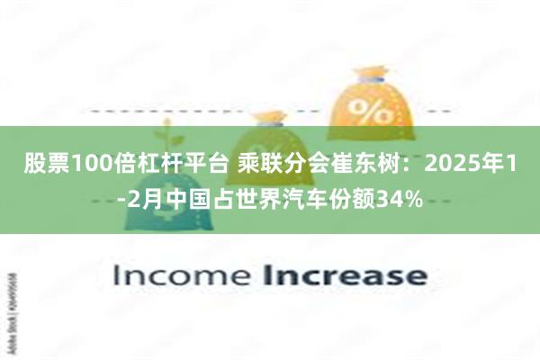 股票100倍杠杆平台 乘联分会崔东树：2025年1-2月中国占世界汽车份额34%