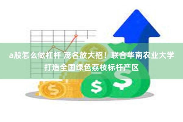 a股怎么做杠杆 茂名放大招！联合华南农业大学打造全国绿色荔枝标杆产区