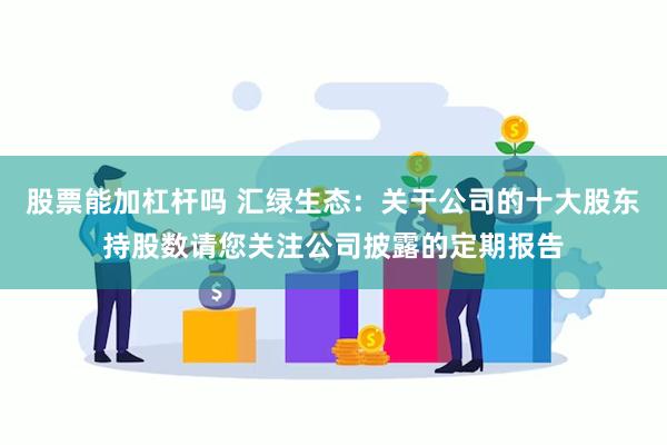 股票能加杠杆吗 汇绿生态：关于公司的十大股东持股数请您关注公司披露的定期报告
